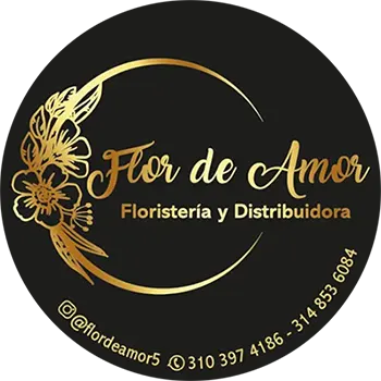 Logo de Flor de Amor sobre un fondo de madera
